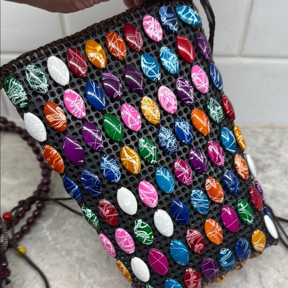 Two Handmade Colorful Beaded Women's Bags - Picture 6 of 13